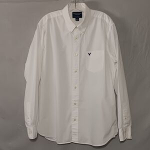 American Eagle Outfitters Men's White Shirt